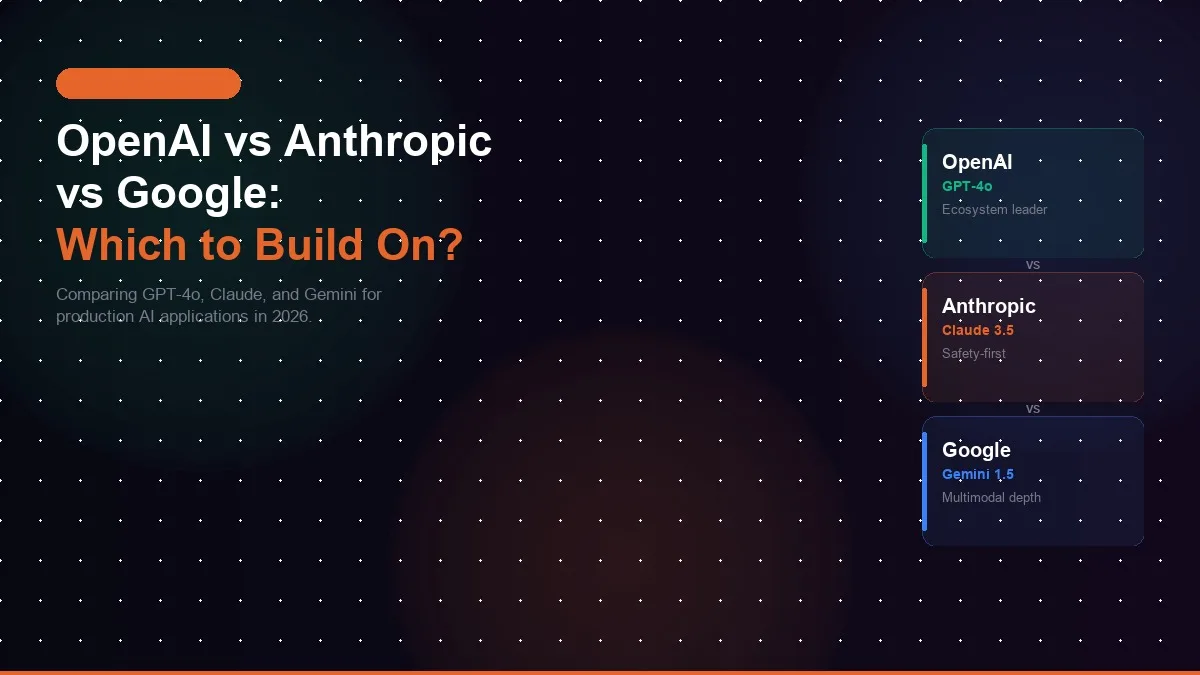 OpenAI vs Anthropic vs Google: Which to Build On?